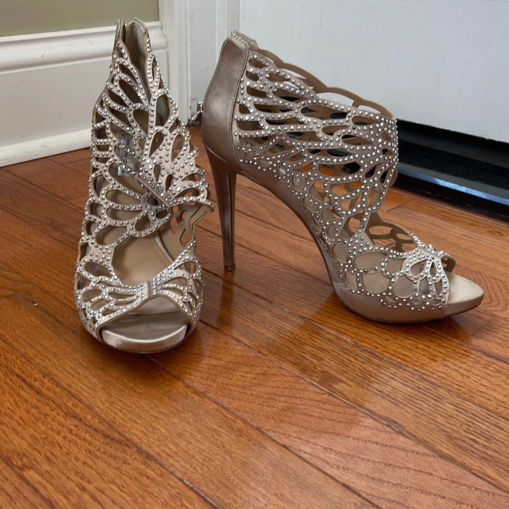 INC sequin heels